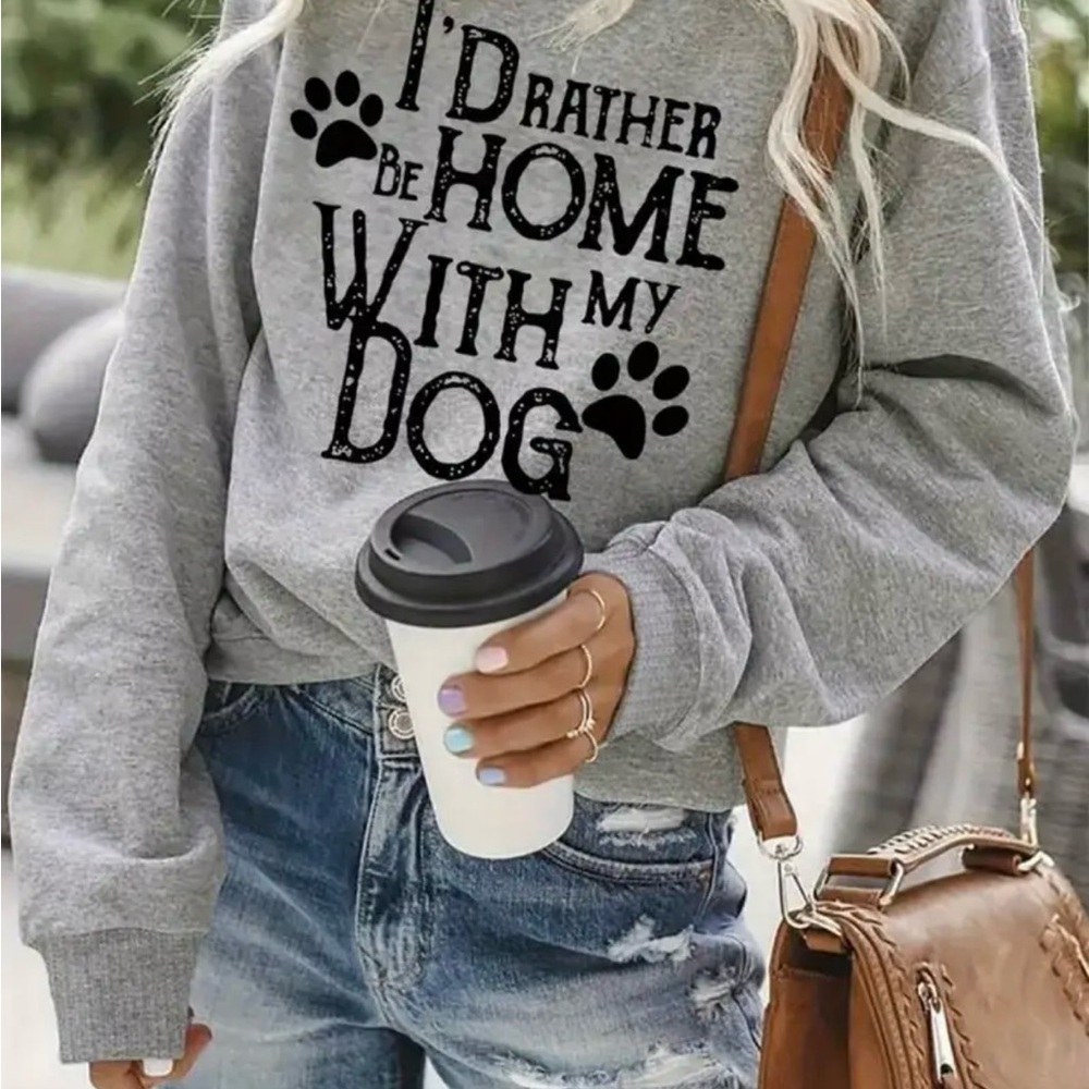 NEW Gray Dog Lover Sweatshirt. Comfy, fun, honest. - Picture 4 of 5